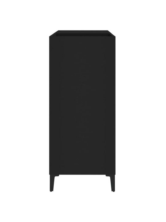 Skříňka na LP desky černá 84,5 x 38 x 89 cm kompozitní dřevo