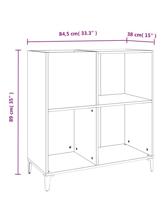 Skříňka na LP desky dub sonoma 84,5x38x89 cm kompozitní dřevo