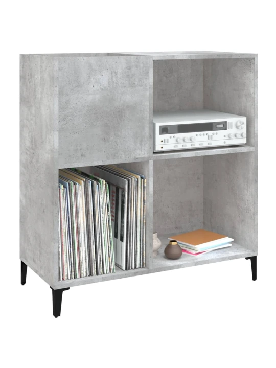 Skříňka na LP desky betonově šedá 84,5x38x89cm kompozitní dřevo