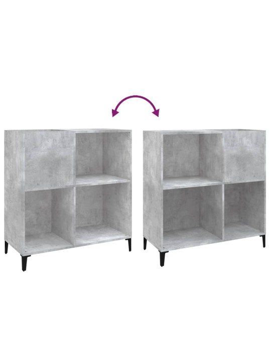 Skříňka na LP desky betonově šedá 84,5x38x89cm kompozitní dřevo