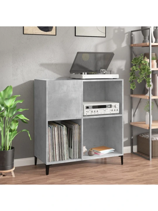 Skříňka na LP desky betonově šedá 84,5x38x89cm kompozitní dřevo