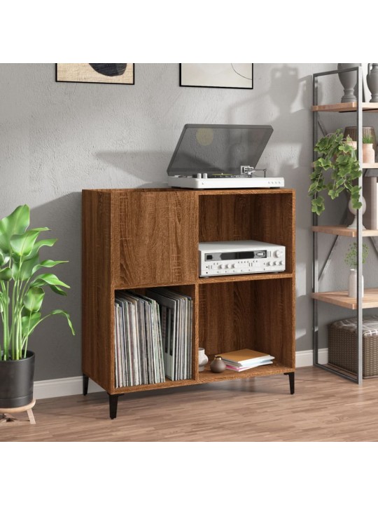 Skříňka na LP desky hnědý dub 84,5x38x89 cm kompozitní dřevo