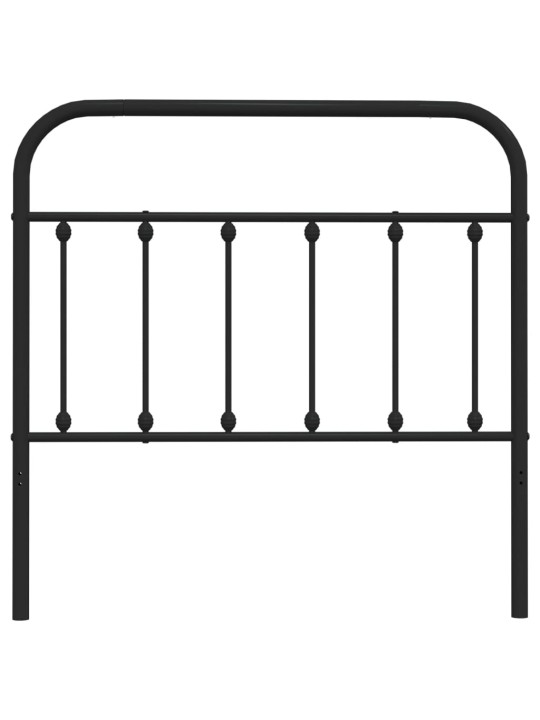 Kovové čelo postele černé 100 cm