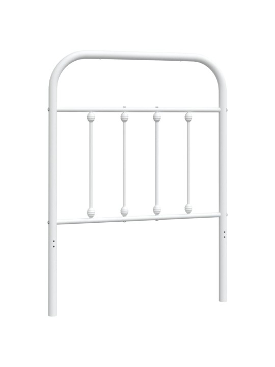 Kovové čelo postele bílé 75 cm