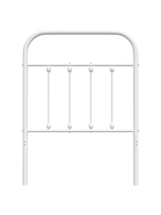 Kovové čelo postele bílé 75 cm