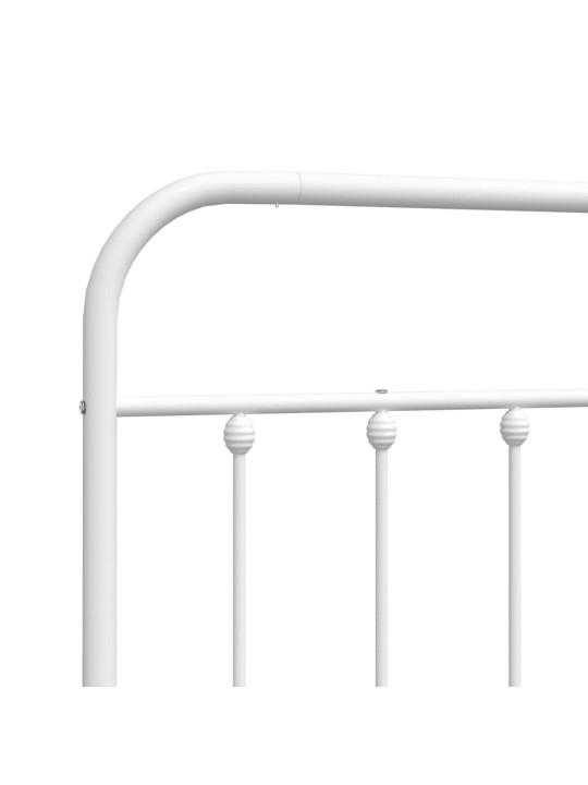 Kovové čelo postele bílé 75 cm