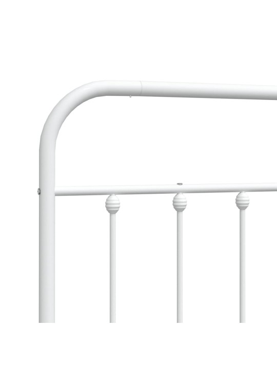Kovové čelo postele bílé 80 cm