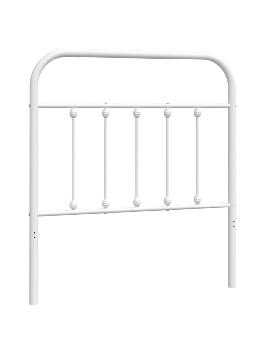 Kovové čelo postele bílé 90 cm
