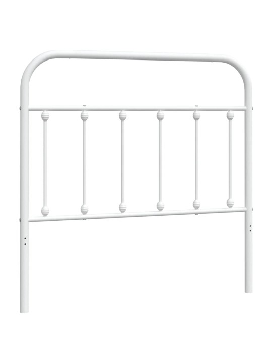 Kovové čelo postele bílé 100 cm