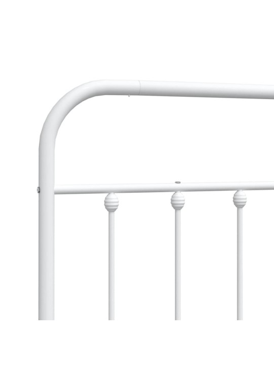 Kovové čelo postele bílé 120 cm