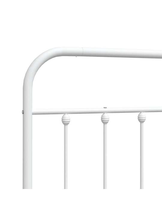 Kovové čelo postele bílé 160 cm