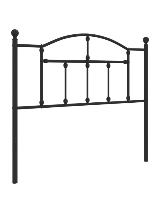 Kovové čelo postele černé 100 cm