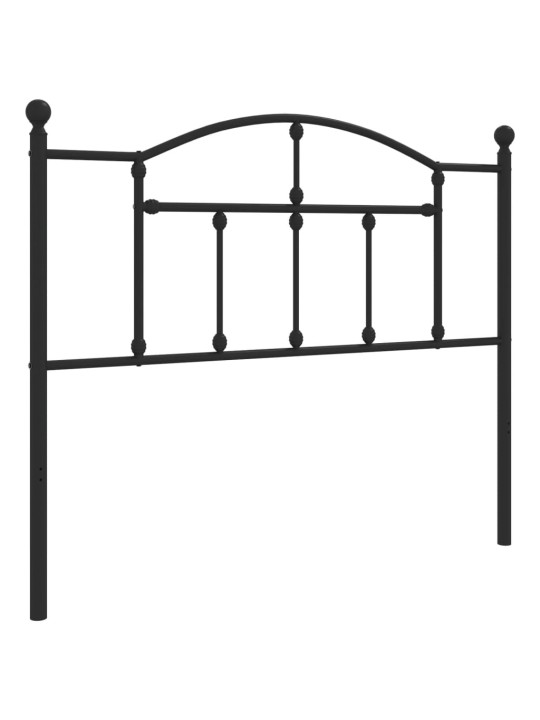 Kovové čelo postele černé 107 cm