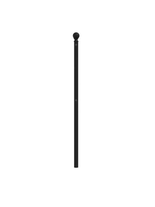 Kovové čelo postele černé 135 cm