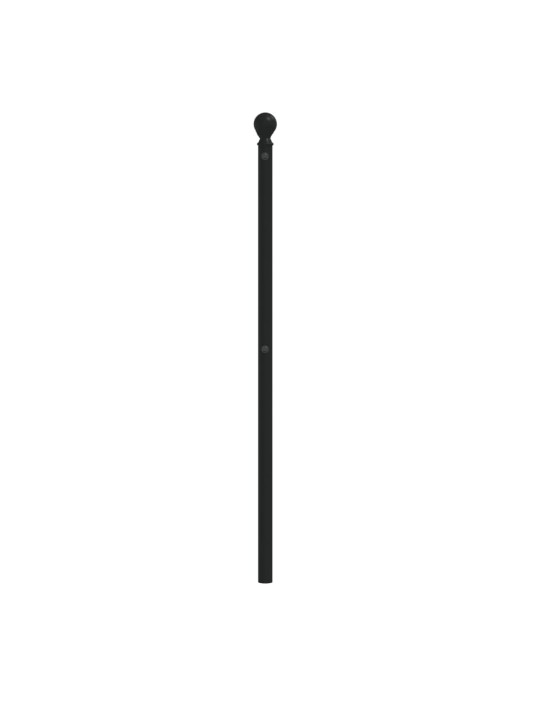 Kovové čelo postele černé 160 cm