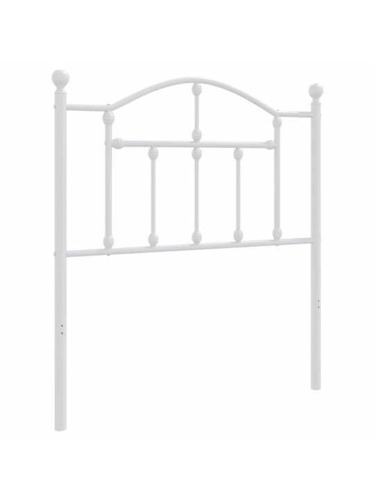 Kovové čelo postele bílé 80 cm
