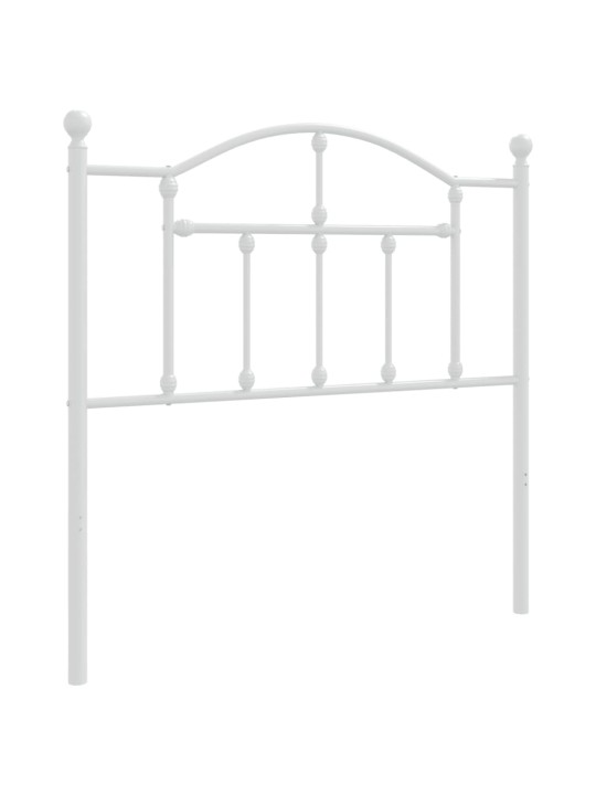 Kovové čelo postele bílé 90 cm