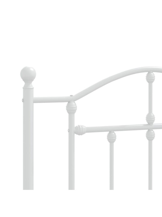 Kovové čelo postele bílé 90 cm