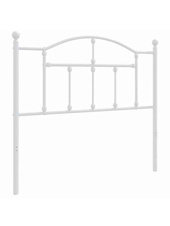 Kovové čelo postele bílé 100 cm