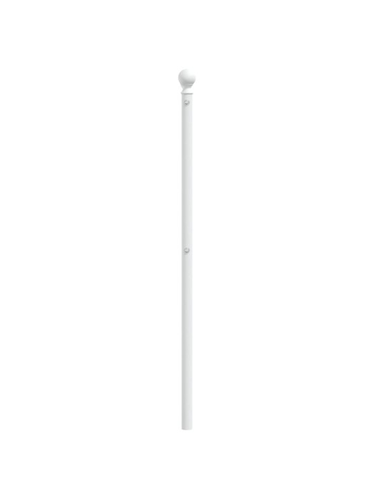 Kovové čelo postele bílé 160 cm