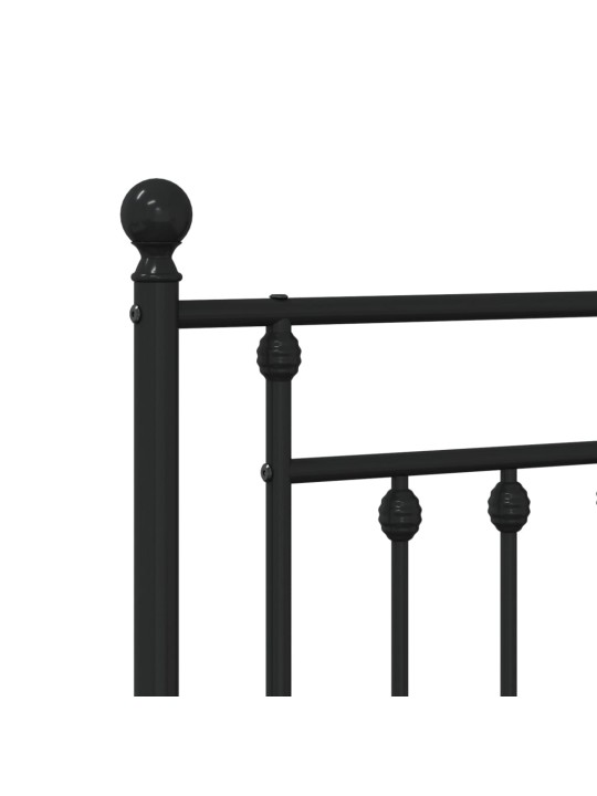 Kovové čelo postele černé 100 cm