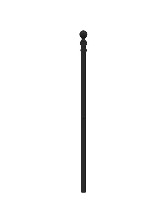 Kovové čelo postele černé 135 cm