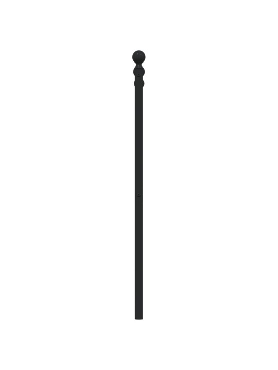 Kovové čelo postele černé 150 cm
