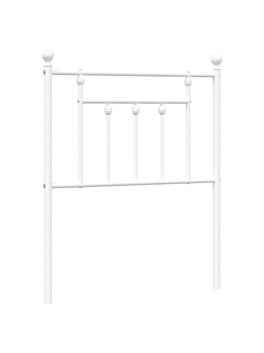 Kovové čelo postele bílé 75 cm