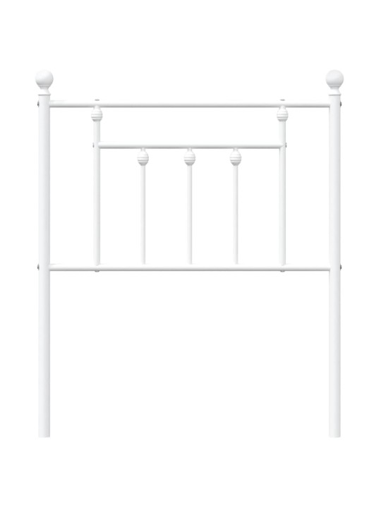 Kovové čelo postele bílé 75 cm
