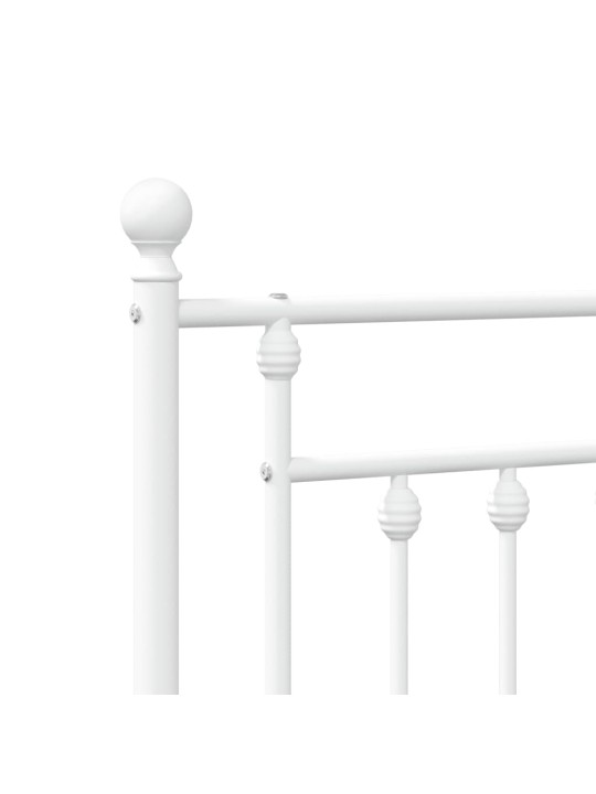 Kovové čelo postele bílé 75 cm