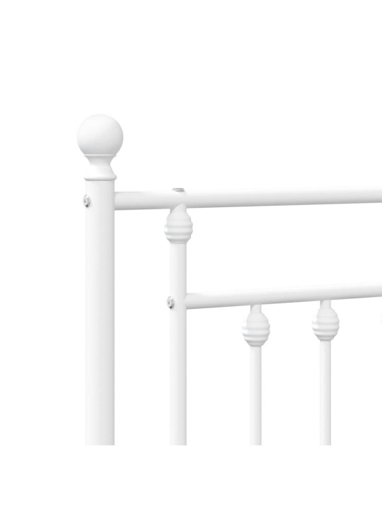 Kovové čelo postele bílé 80 cm