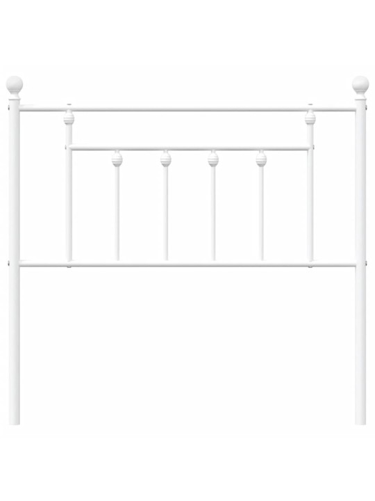 Kovové čelo postele bílé 90 cm