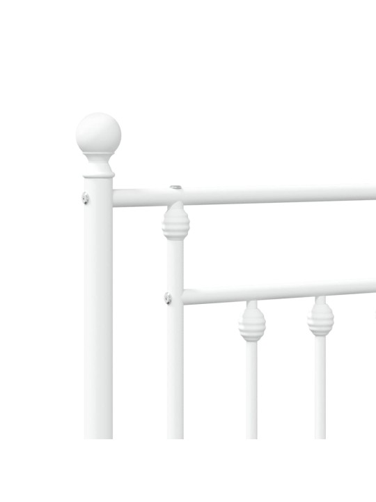 Kovové čelo postele bílé 90 cm