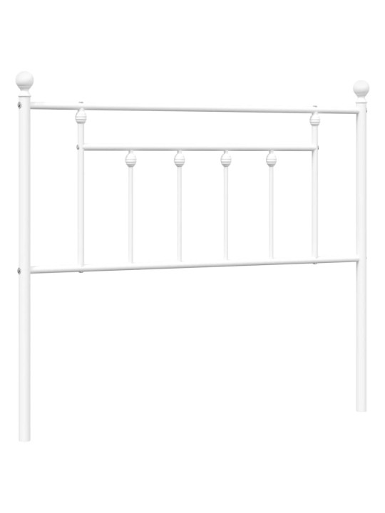Kovové čelo postele bílé 107 cm