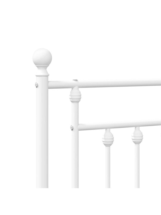 Kovové čelo postele bílé 160 cm