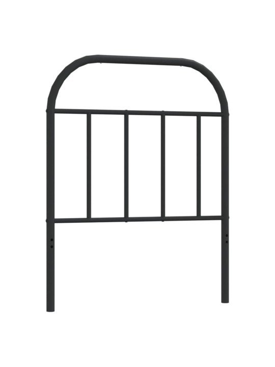 Kovové čelo postele černé 75 cm