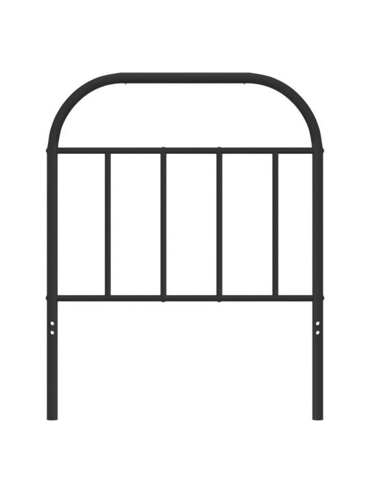 Kovové čelo postele černé 75 cm