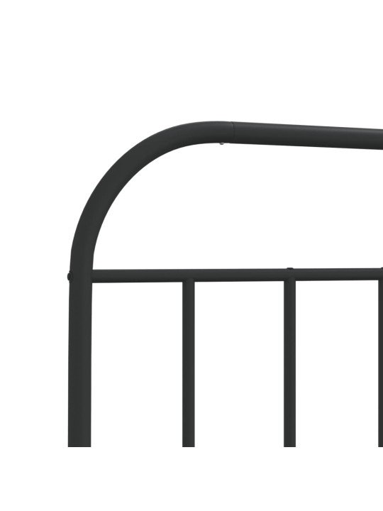 Kovové čelo postele černé 75 cm