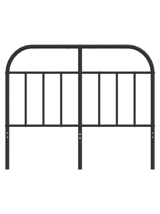 Kovové čelo postele černé 120 cm
