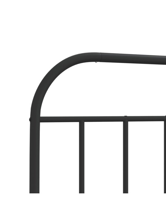 Kovové čelo postele černé 160 cm
