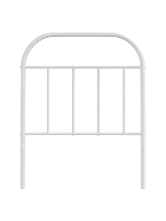 Kovové čelo postele bílé 75 cm