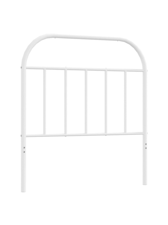 Kovové čelo postele bílé 80 cm