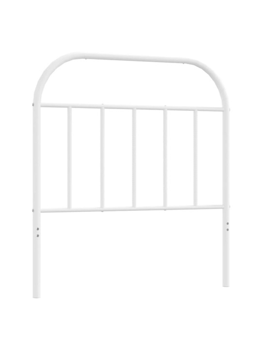 Kovové čelo postele bílé 90 cm
