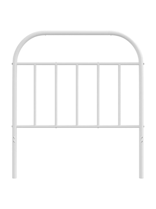 Kovové čelo postele bílé 90 cm