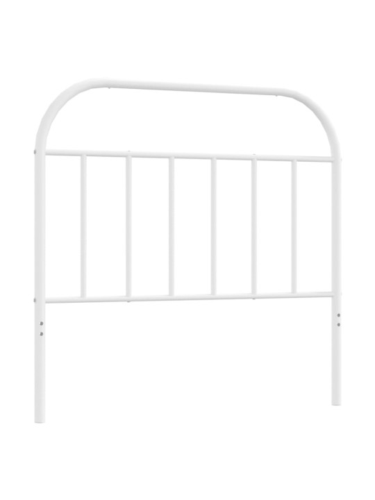 Kovové čelo postele bílé 100 cm