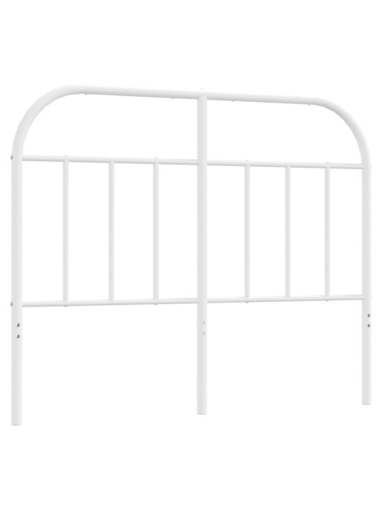 Kovové čelo postele bílé 120 cm