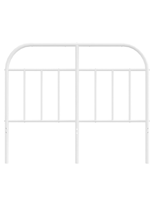 Kovové čelo postele bílé 120 cm