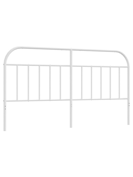 Kovové čelo postele bílé 160 cm