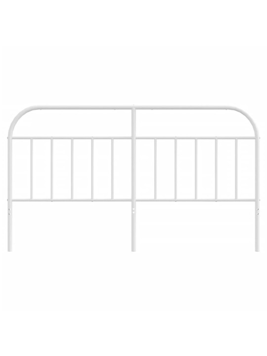 Kovové čelo postele bílé 160 cm