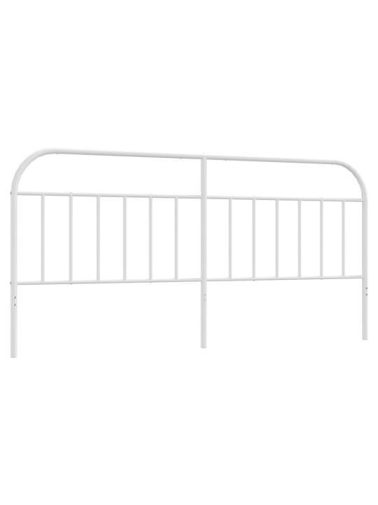 Kovové čelo postele bílé 200 cm